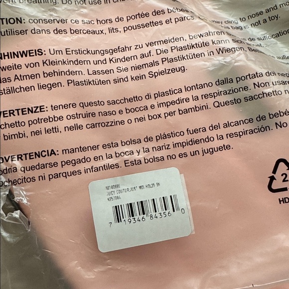 Juicy Couture Just Moi travel Perfume Light Pink Quilted Pouch - Picture 6 of 6